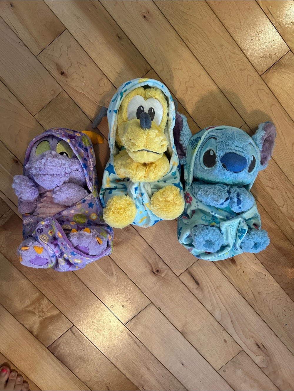 Disney Plush Stich, Pluto and Figment
